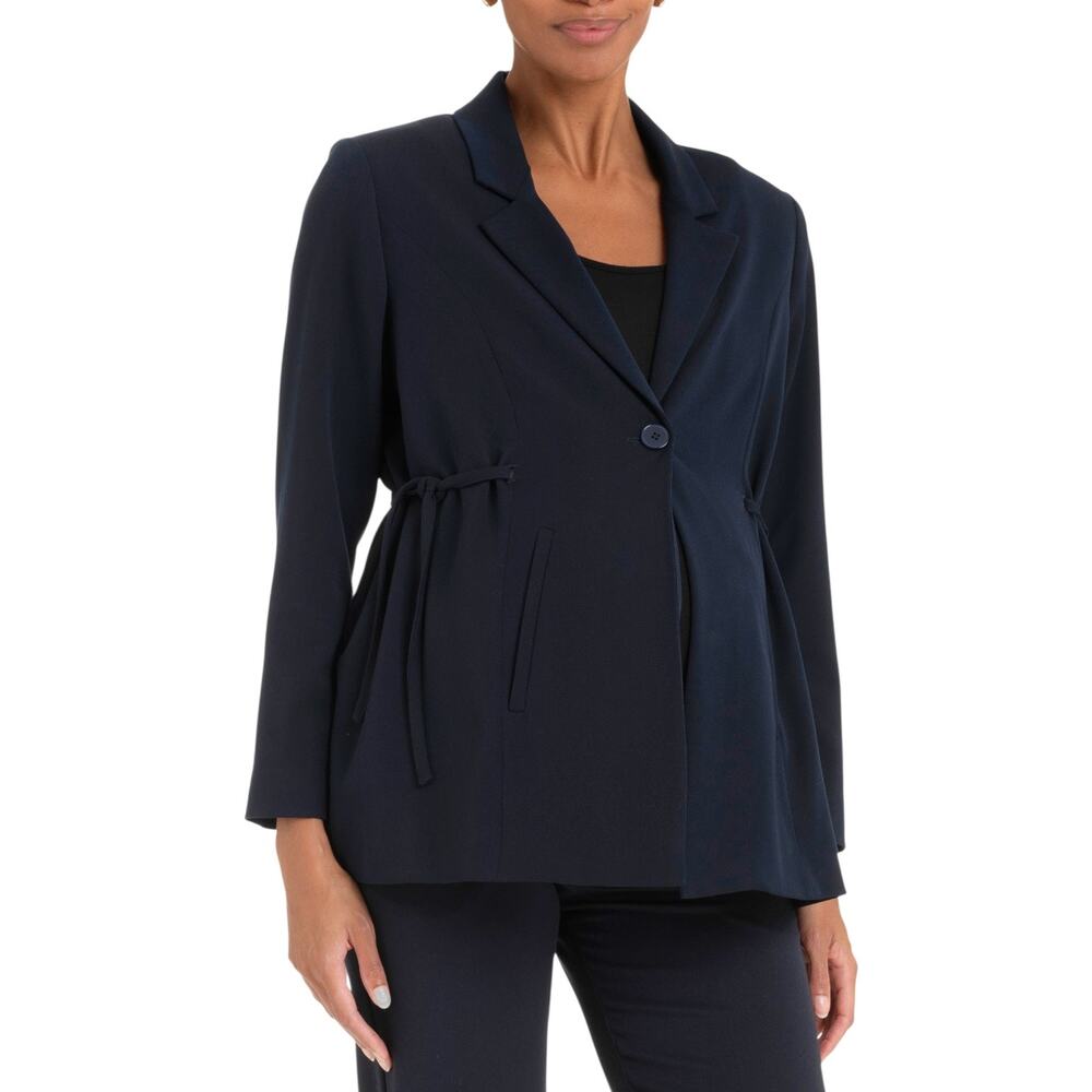 Seraphine The Work Edit Navy Tailored Maternity Blazer NWT US 6